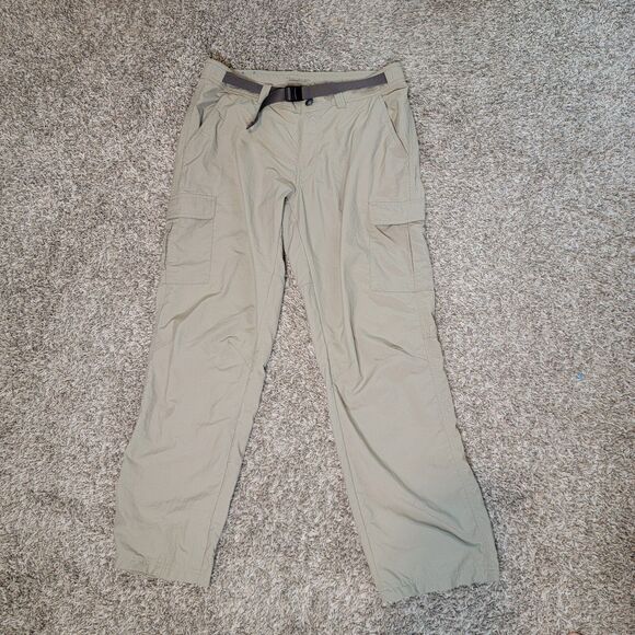 Columbia Men's 36x32 Outdoor Khaki Water Repellant Cargo Style Pants Nylon Belt - Picture 1 of 8
